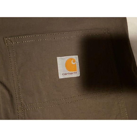Carhartt Mens 38x11 Cargo Shorts Pockets Force Tappen Brown Relaxed Fit Ripstop - Picture 5 of 6